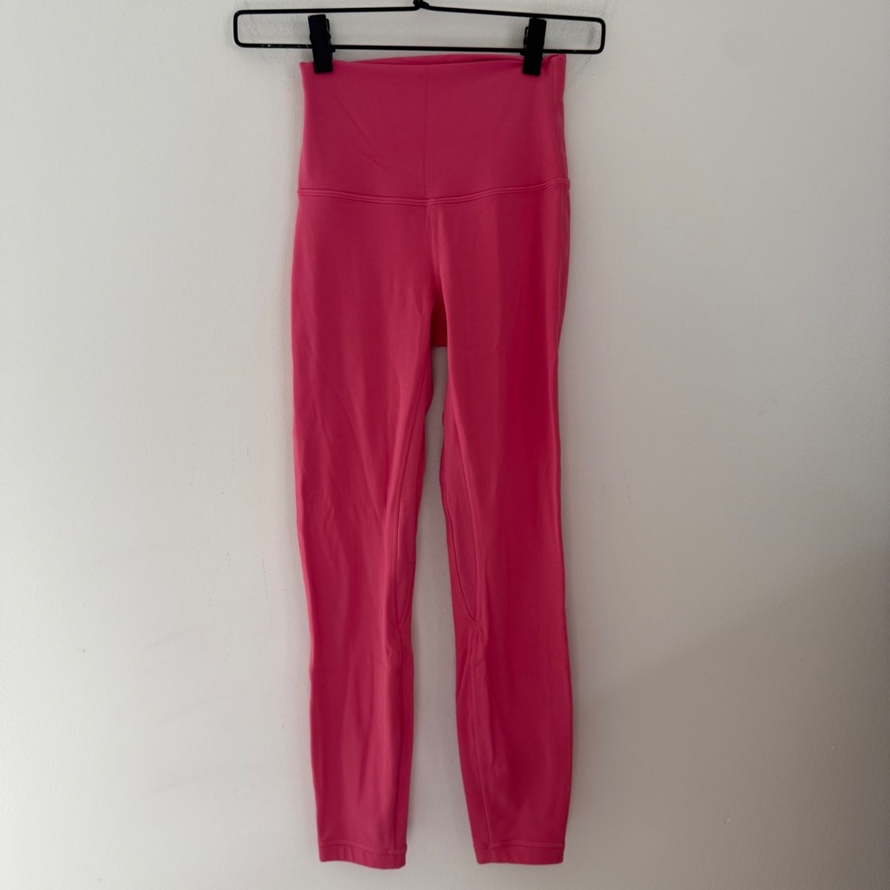 Lululemon Align High Rise pant double lined sonic Pink Yoga Leggings Size 2